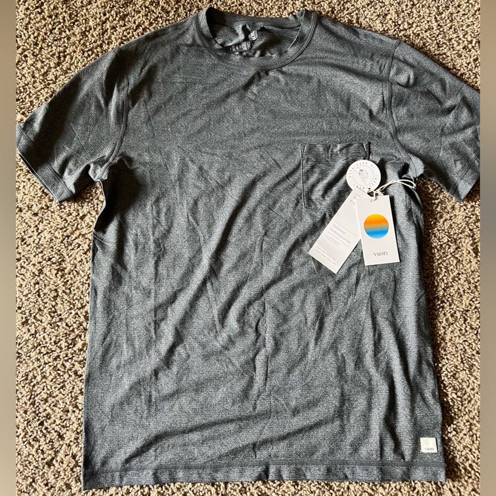 Vuori Heather Gray Performance Tee